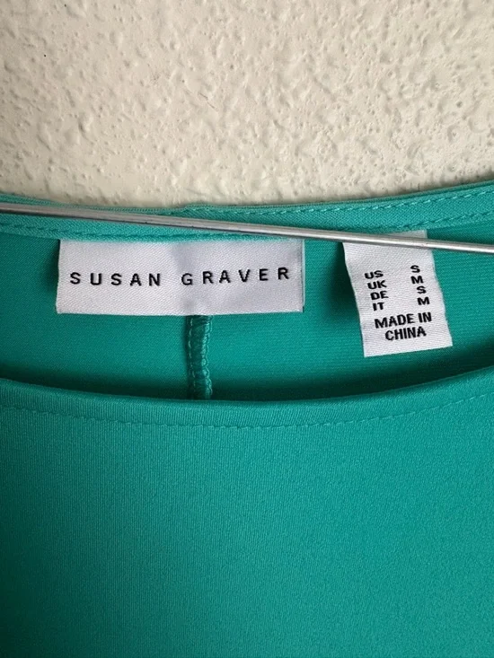 Susan Graver Teal Sleeveless Midi Shift Dress (Color Blue) - Picture 2 of 3